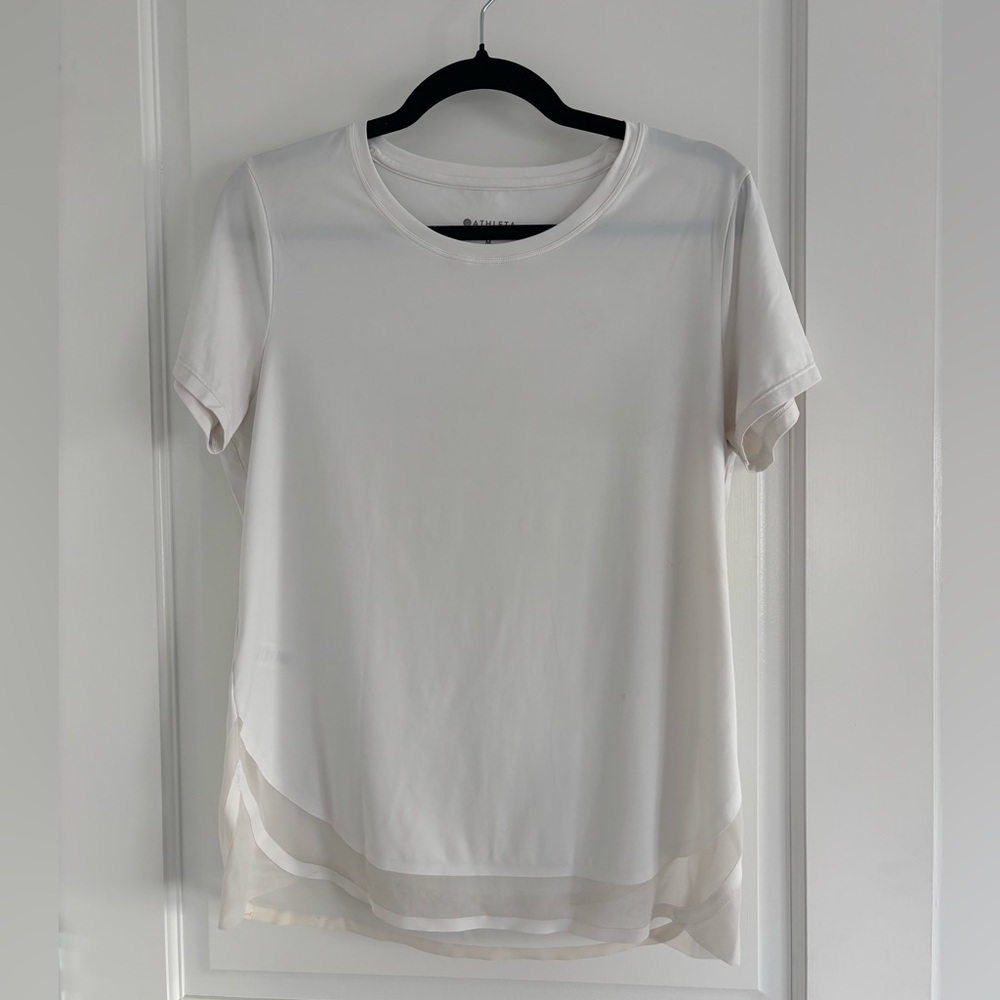 Athleta White Short Sleeve Top